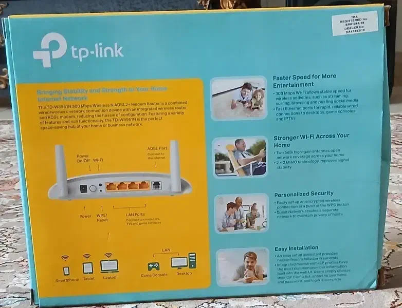 wifi tp-link TD-W8961N|مودم و تجهیزات شبکه|رشت, کوی مهر|دیوار