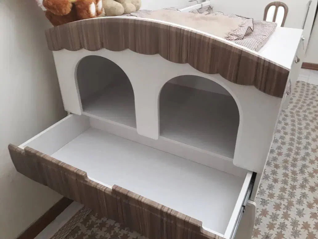 تخت کودک دومنظوره نوزاد تا نوجوان|تخت و صندلی بچه|کرج, شهرک فهمیده|دیوار