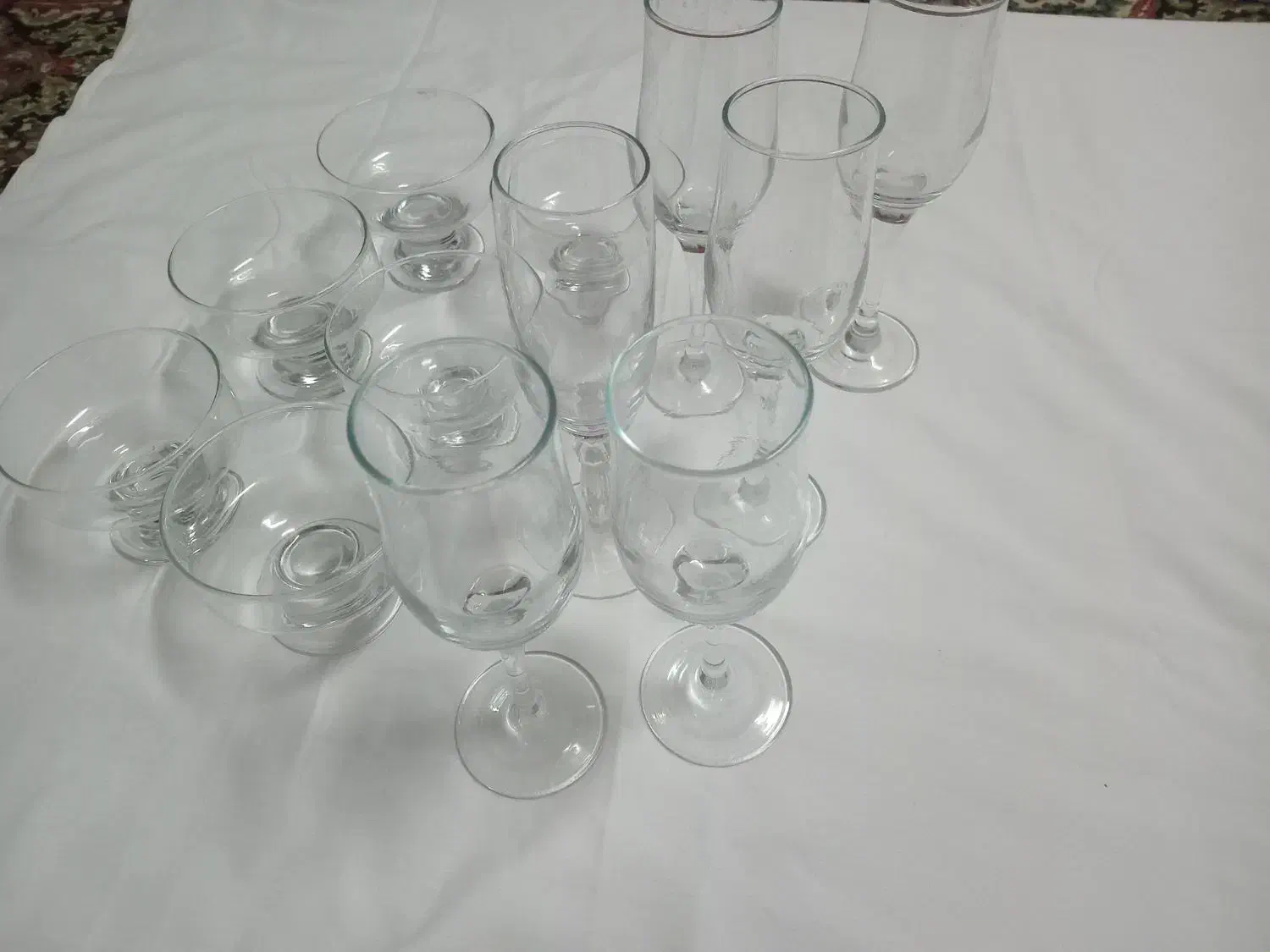 ۶عددجام عسل  ۶عددبستنی خوری کریستال|ظروف سرو و پذیرایی|رشت, پستک|دیوار