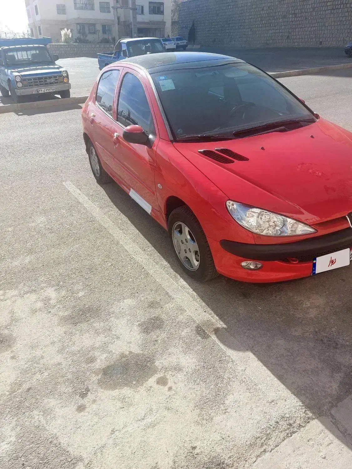 ۲۰۶تیپ۳مدل ۱۴۰۱ قرمز با سقف و رینگ|خودرو سواری و وانت|تهران, آجودانیه|دیوار