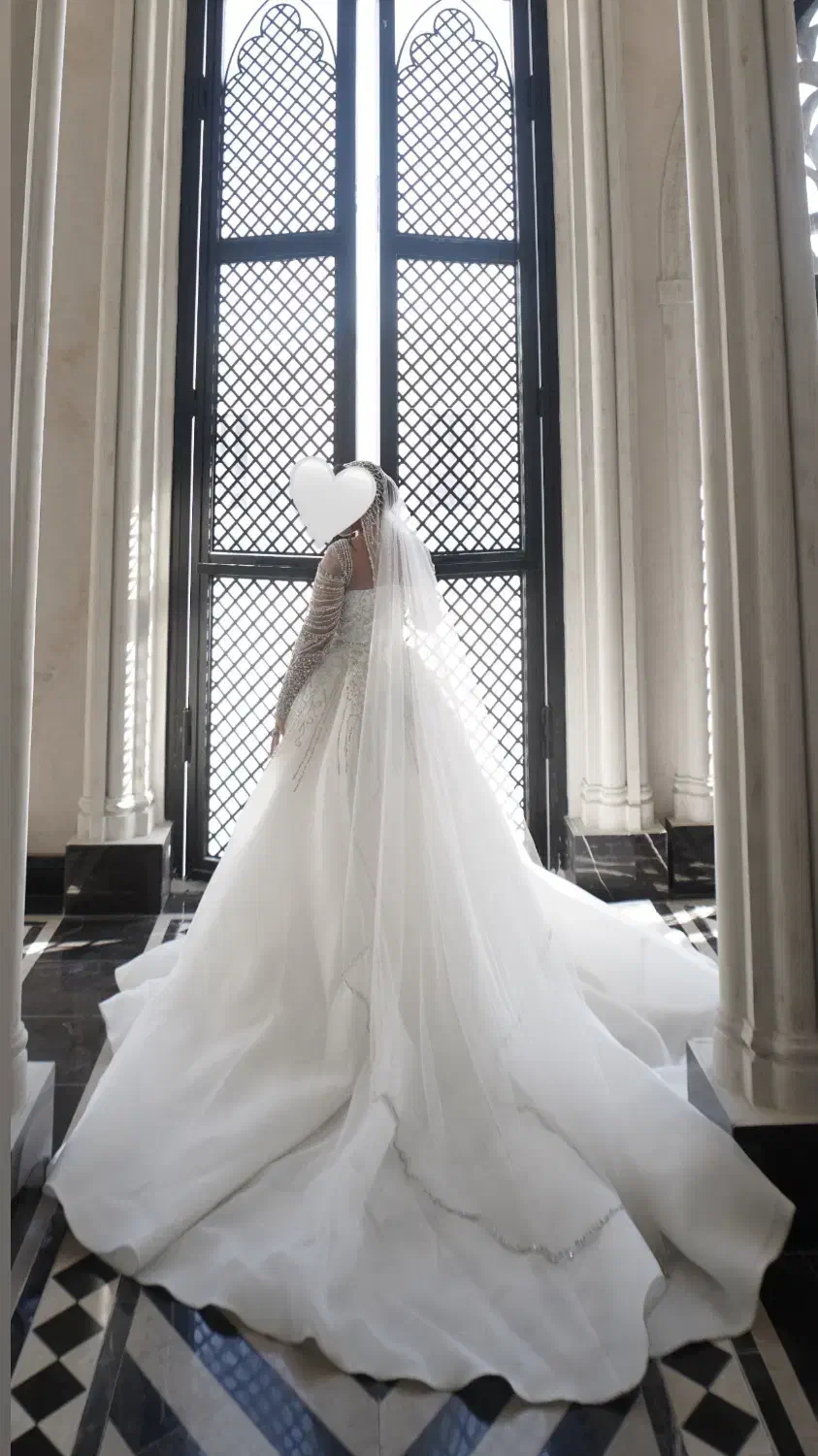 لباس عروس مدل ماهی(دودامنه)مدل عربی/تمام کریستال|لباس|تهران, شهرک الهیه غرب|دیوار