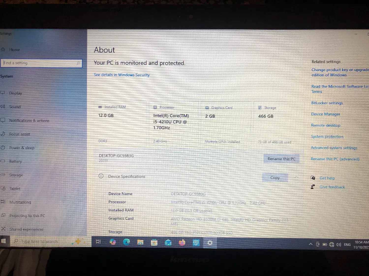 لبتاب لنوو i5|رایانه همراه|بناب, |دیوار