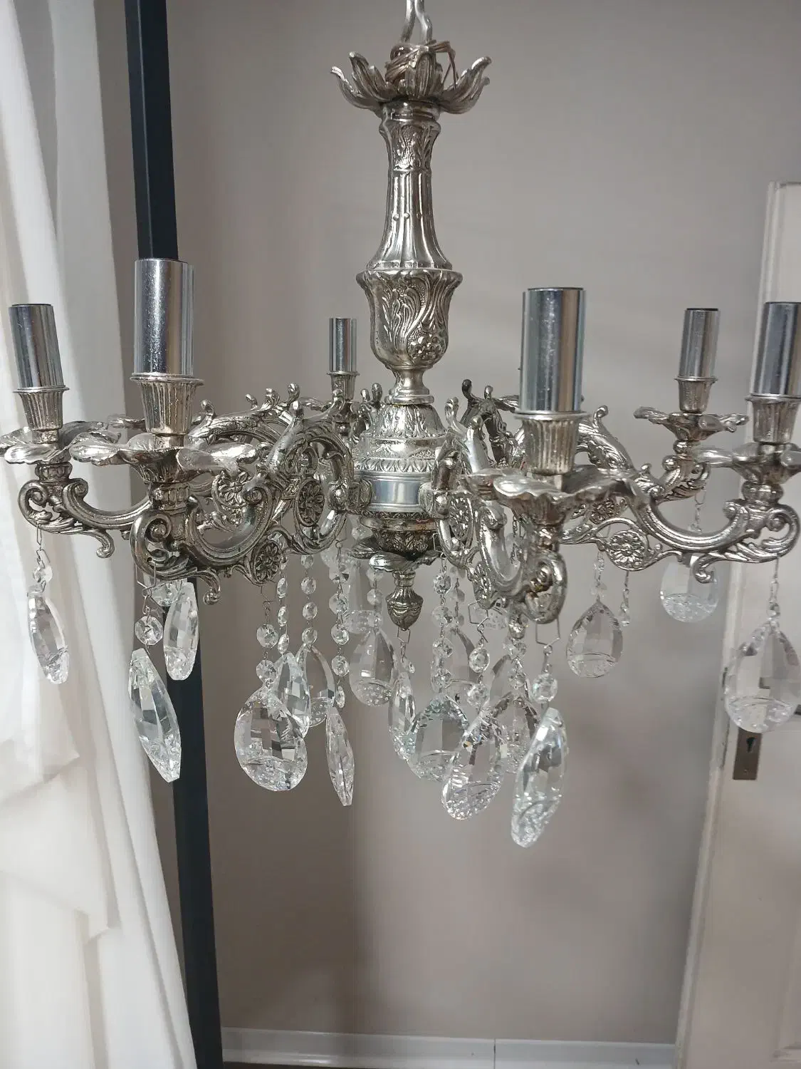 دو عدد لوستر برنجی ۸ شاخه|لوستر و چراغ آویز|قزوین, |دیوار