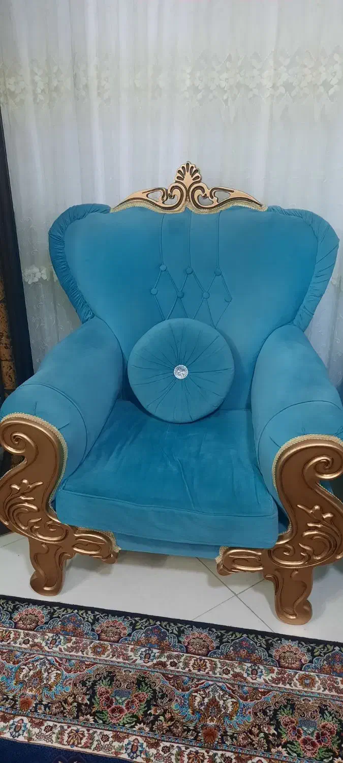 مبلمان هفت نفره و میز جلومبلی و عسلی|مبلمان خانگی و میز عسلی|شازند, |دیوار