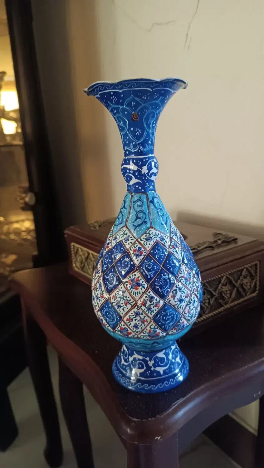 گلدان مینا کاری|صنایع دستی و سایر لوازم تزئینی|تهران, تهرانپارس غربی|دیوار