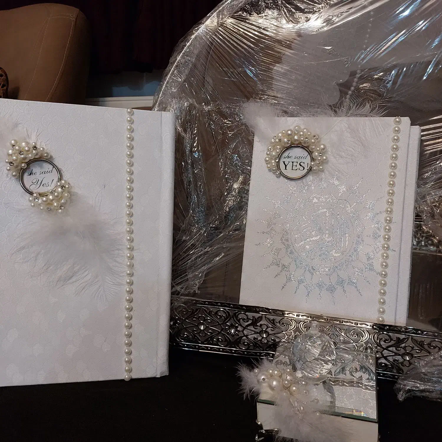 ست بله برون نامزدی|صنایع دستی و سایر لوازم تزئینی|صدرا-فارس, فاز ۱|دیوار