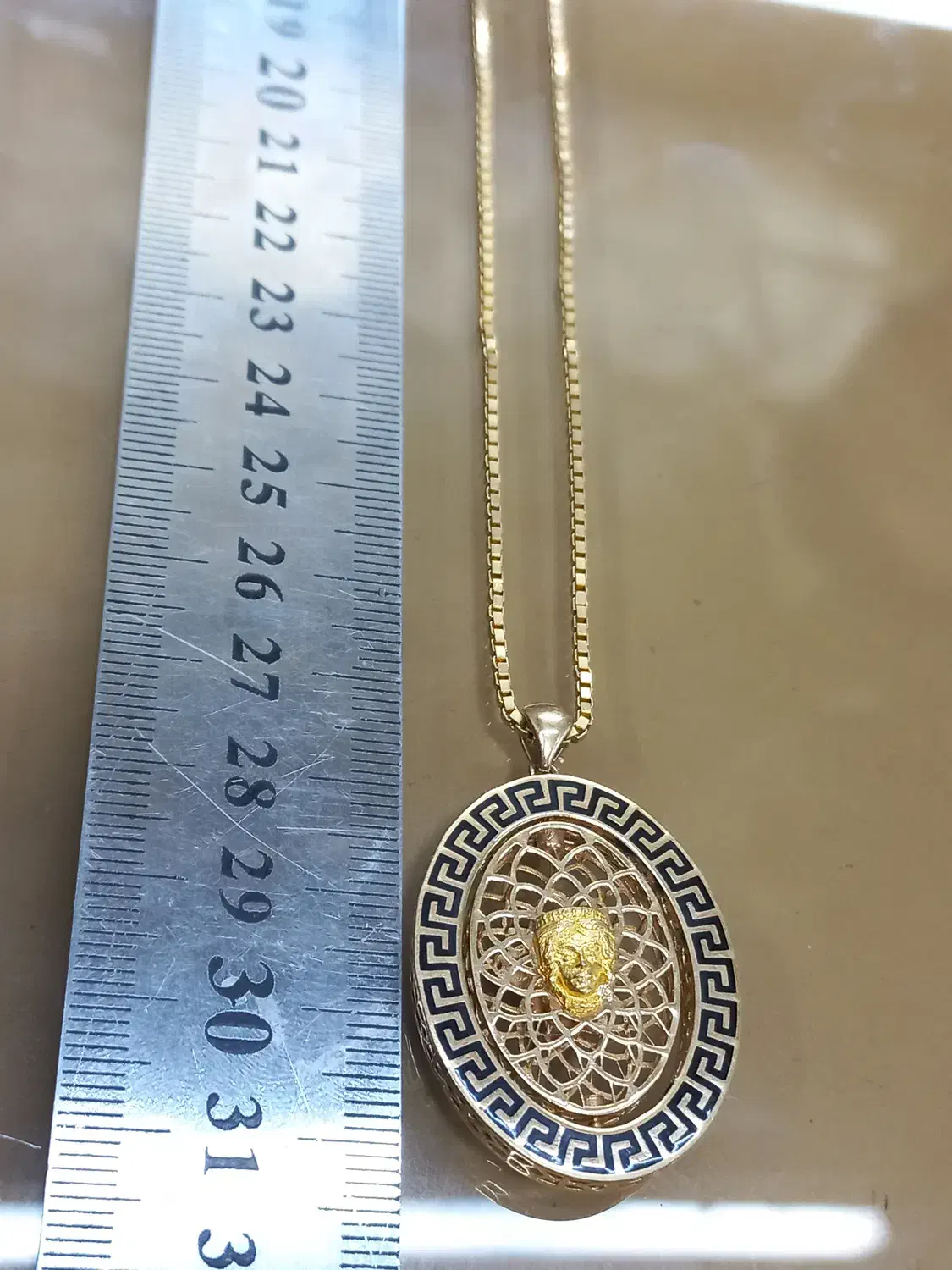 طلا مدال دوطرفه ورساچه و زنجیردیپلمات(بدون اجرت)|جواهرات|تبریز, |دیوار