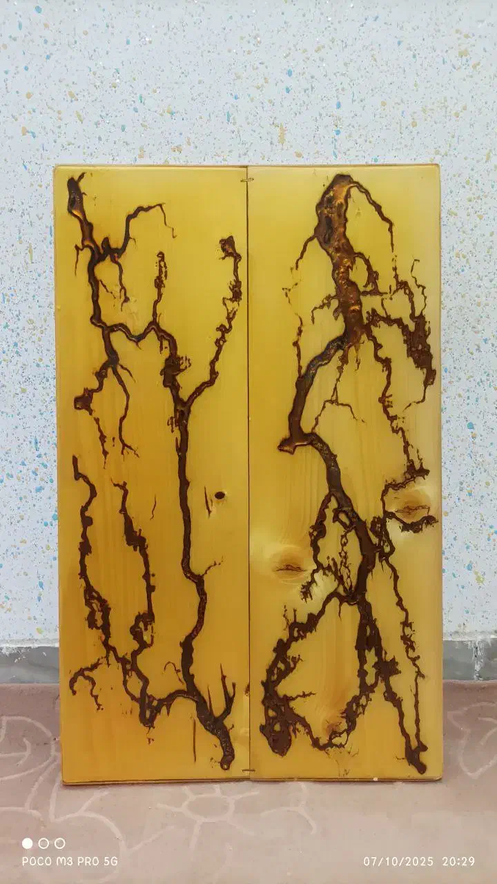 میز عسلی چوب و رزین|مبلمان خانگی و میز عسلی|کاشان, کارگر|دیوار