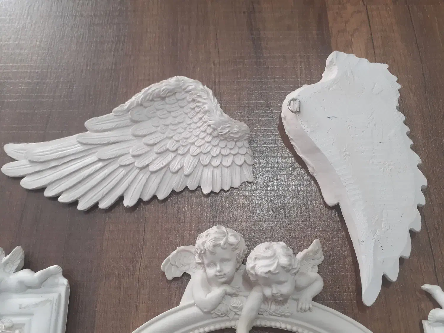 ۳عدد قاب عکس پلی استر یک جفت بال فرشته دیوارکوب|تابلو، نقاشی، عکس|خرمدره, |دیوار