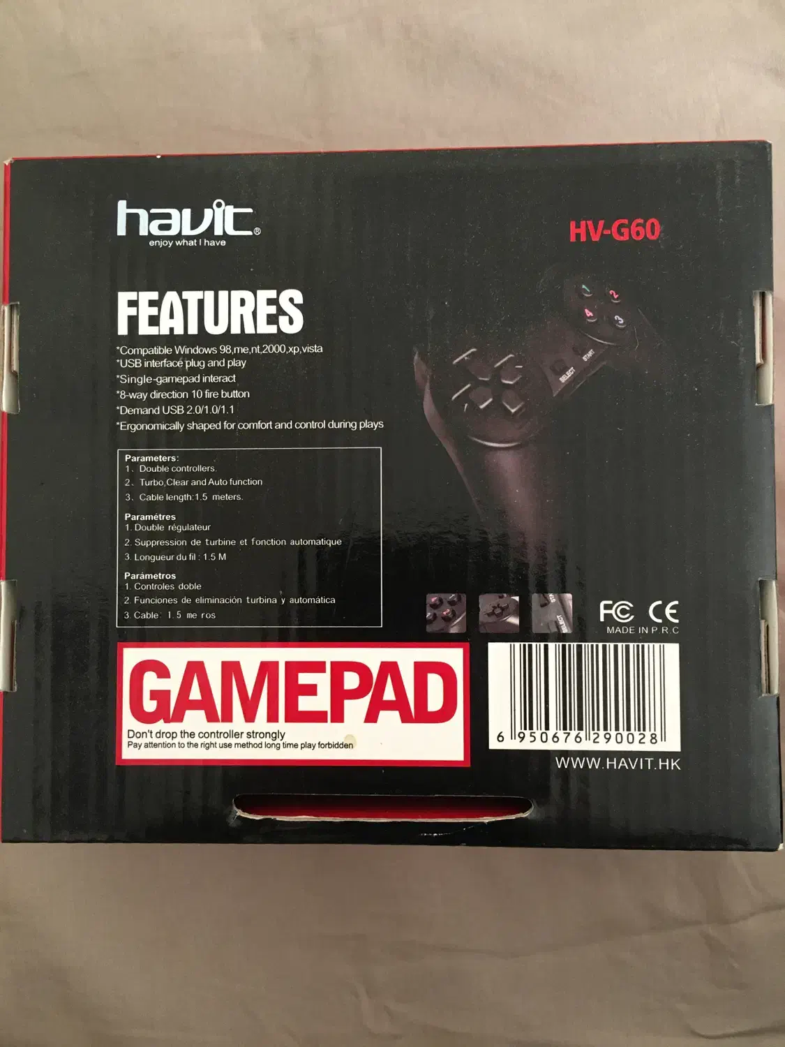 دسته بازی کامپیوتر هویت(havit) مدل HV-G60|کنسول، بازی ویدئویی و آنلاین|اصفهان, بهرامآباد|دیوار