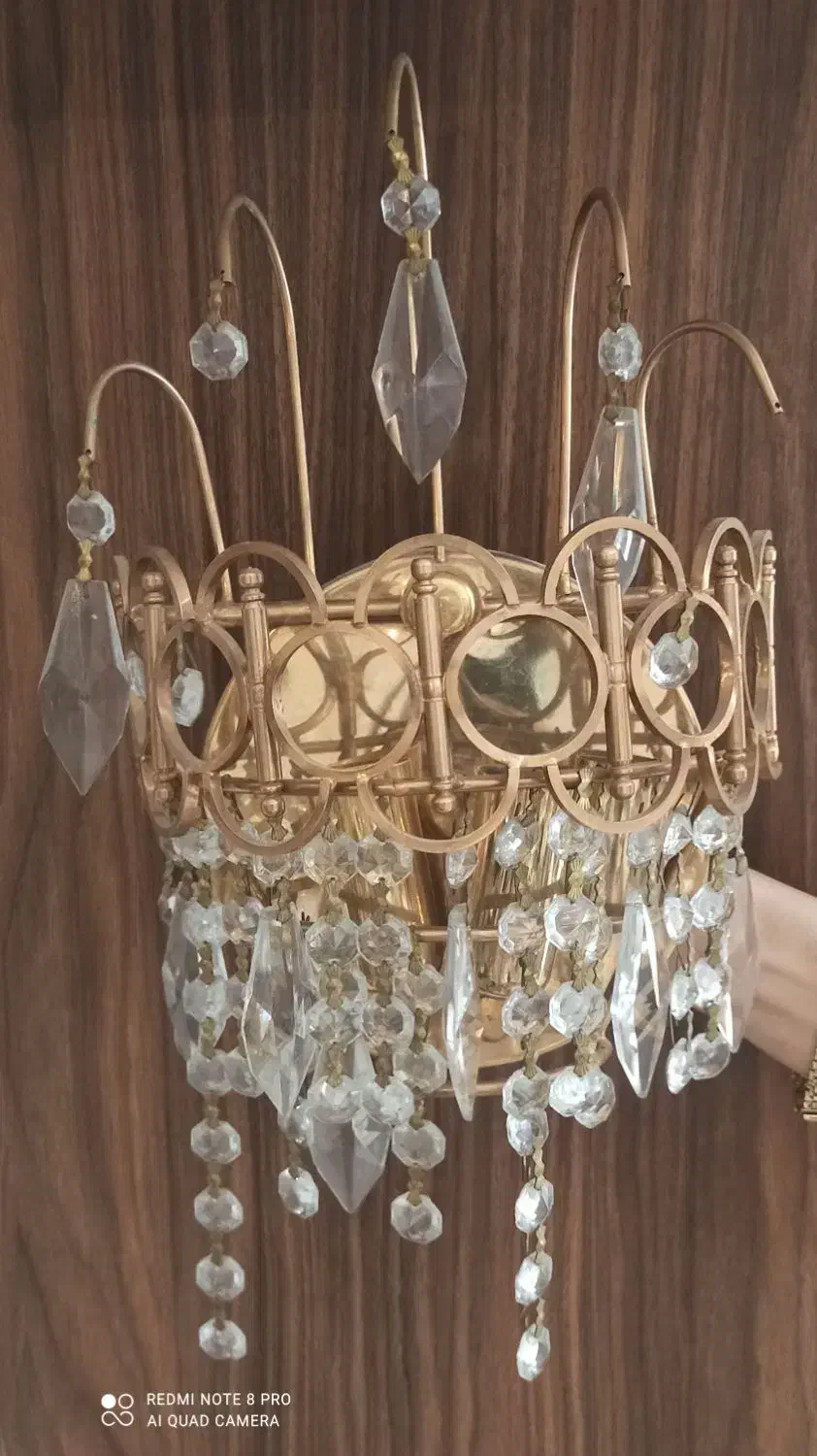 دیوار کوب آویز دار ( آبکاری شده )|لوستر و چراغ آویز|اصفهان, حسین‌آباد|دیوار