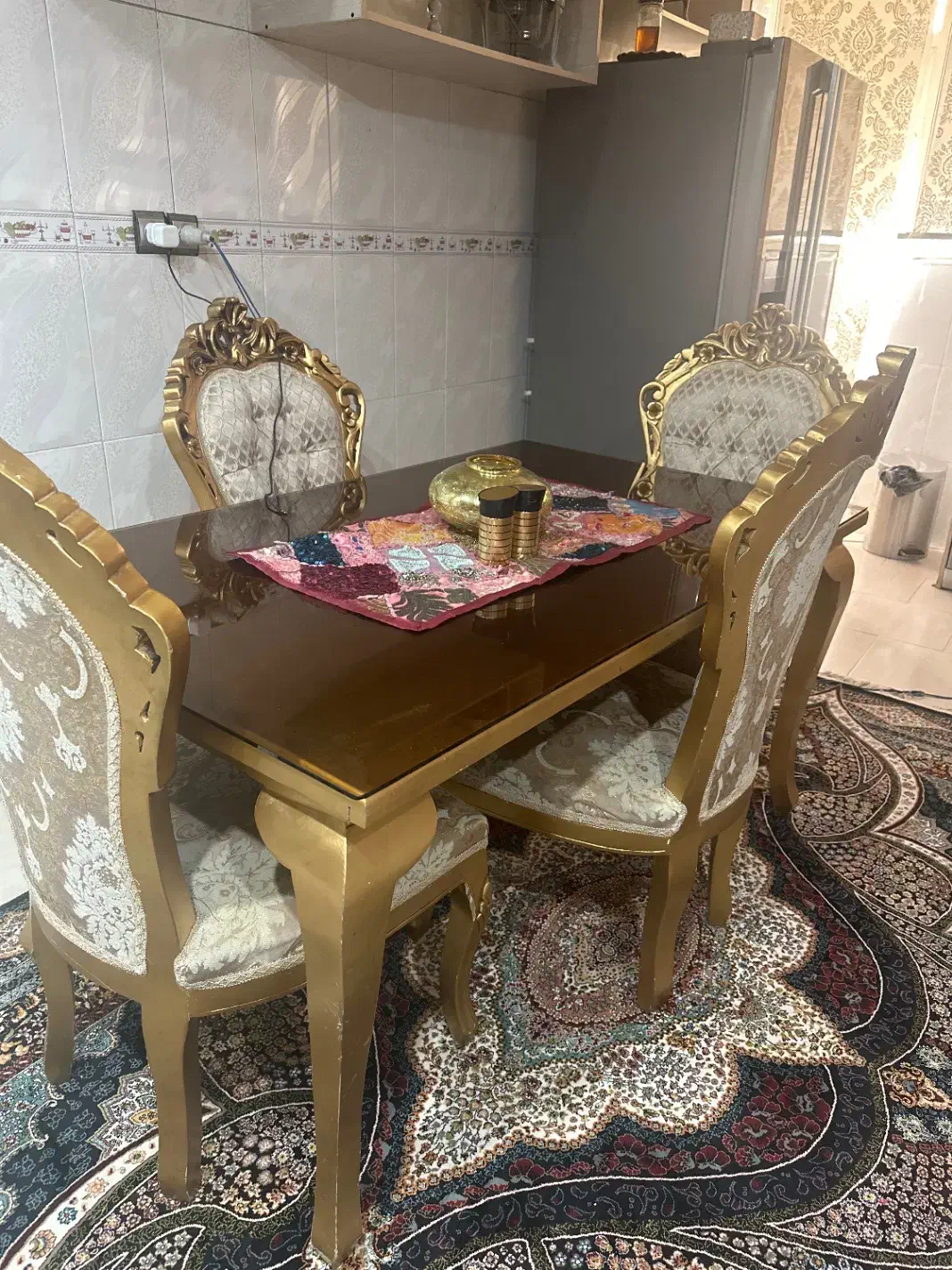 میز ناهار خوری ۴ نفره چوب راش اصل|میز و صندلی غذاخوری|تهران, افسریه جنوبی|دیوار