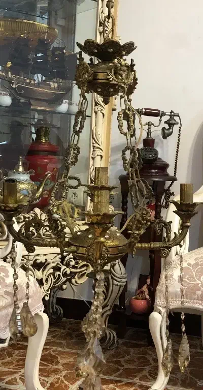 لوستر برنج|لوستر و چراغ آویز|رامسر, |دیوار