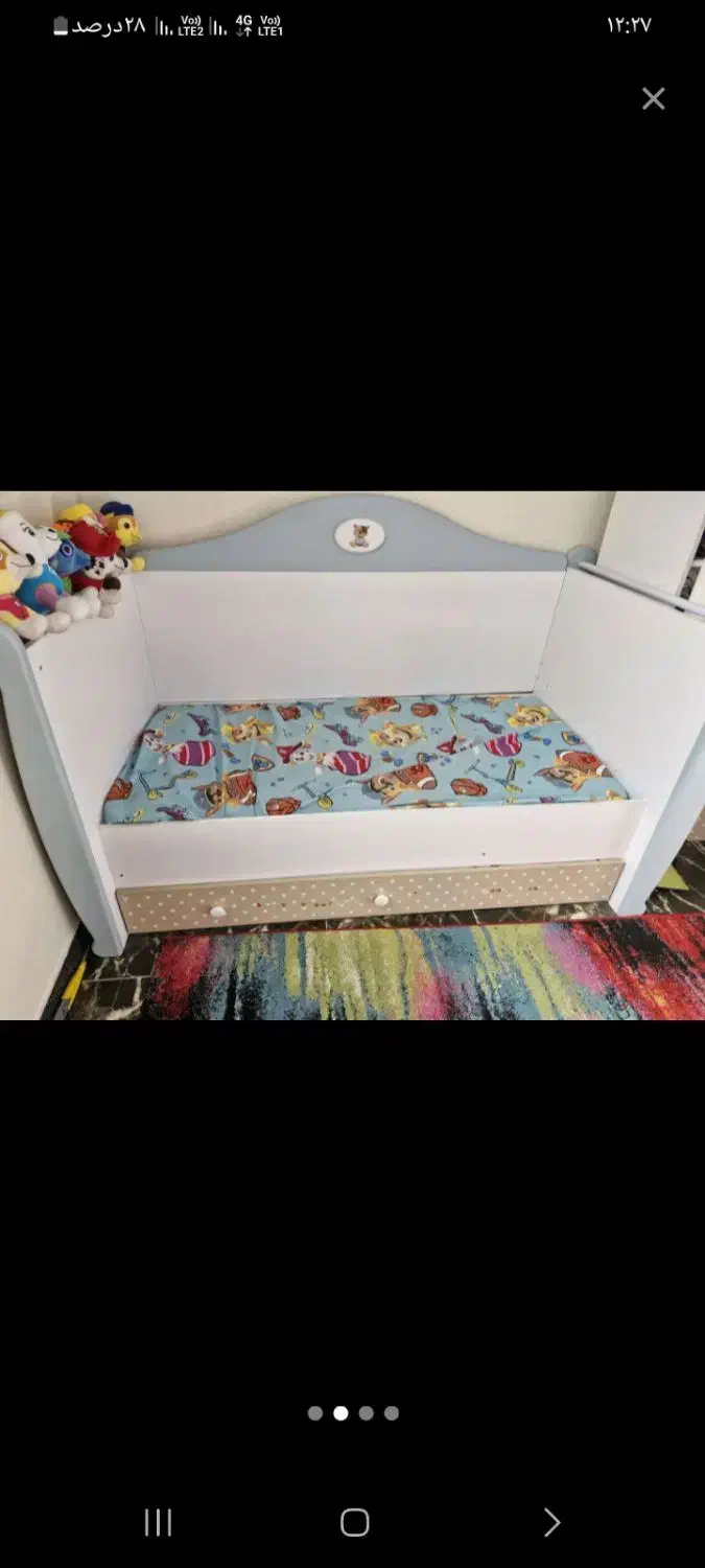 سرویس خواب کودک و نوجوان همرا فرش و پرده تدی خرسه|تخت و سرویس خواب|بیرجند, |دیوار