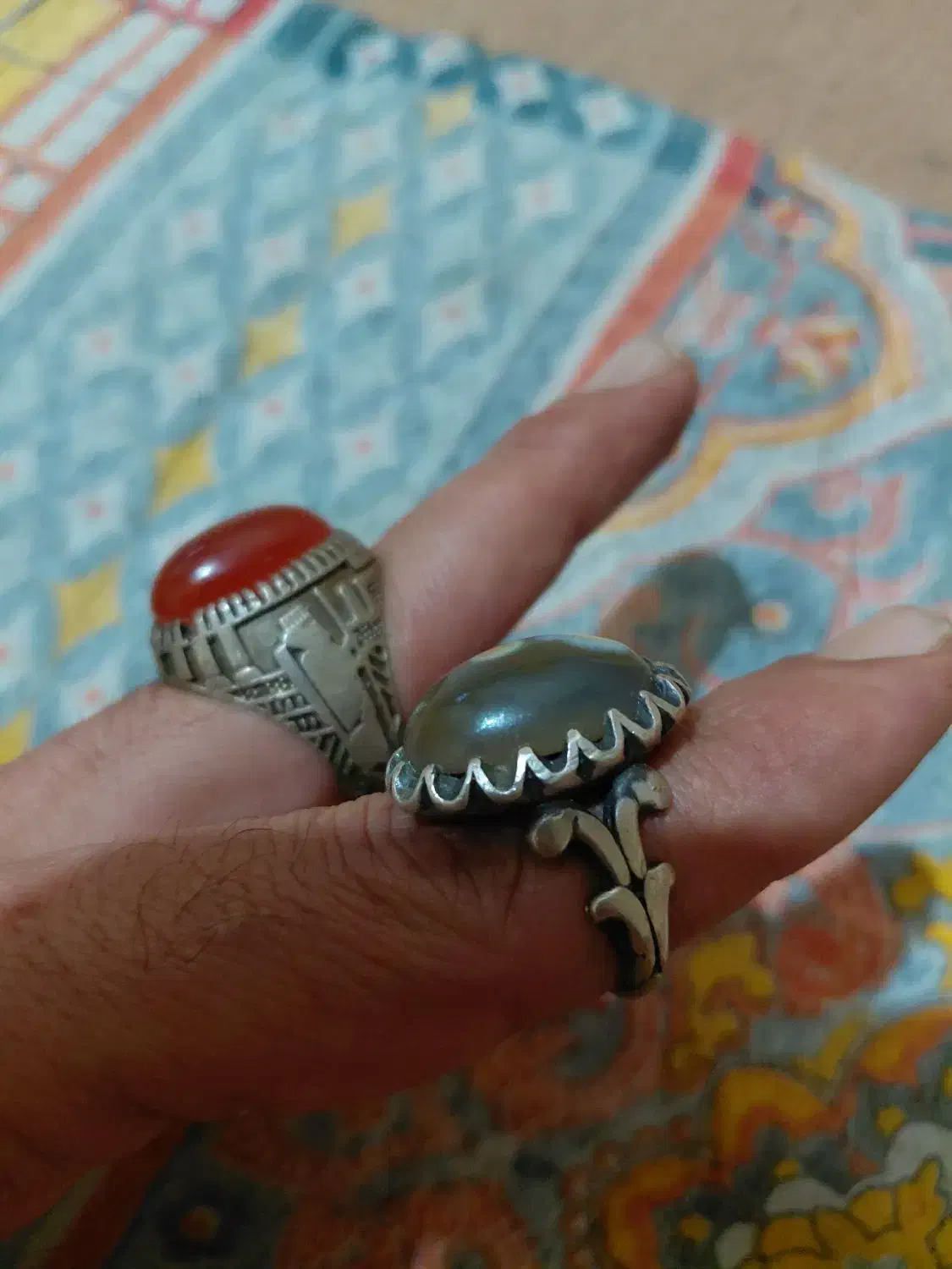 انگشتر نقره|زیورآلات و اکسسوری|جم, |دیوار