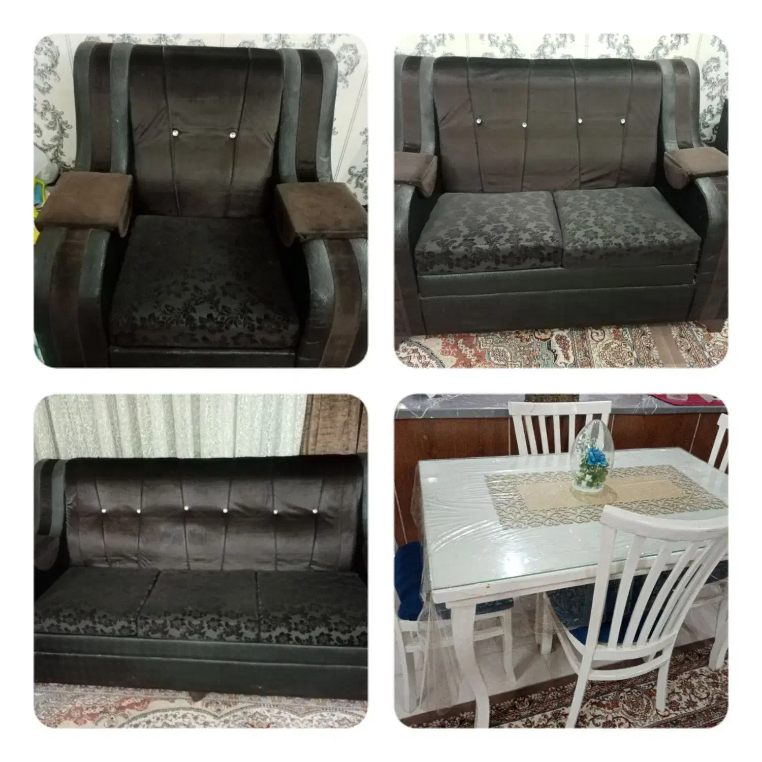 میز نهار خوری ومبلی هفت نفره|میز و صندلی غذاخوری|چناران, |دیوار