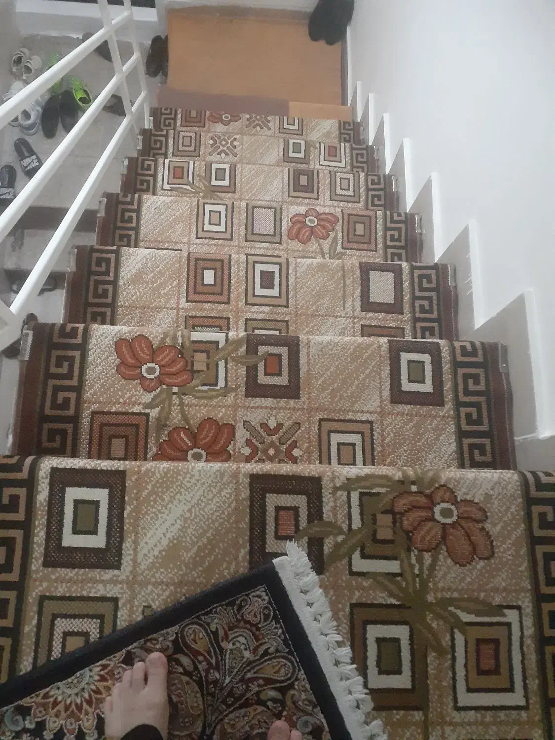 گلیم راه پله|گلیم، جاجیم، گبه|قرچک, مهدیه|دیوار