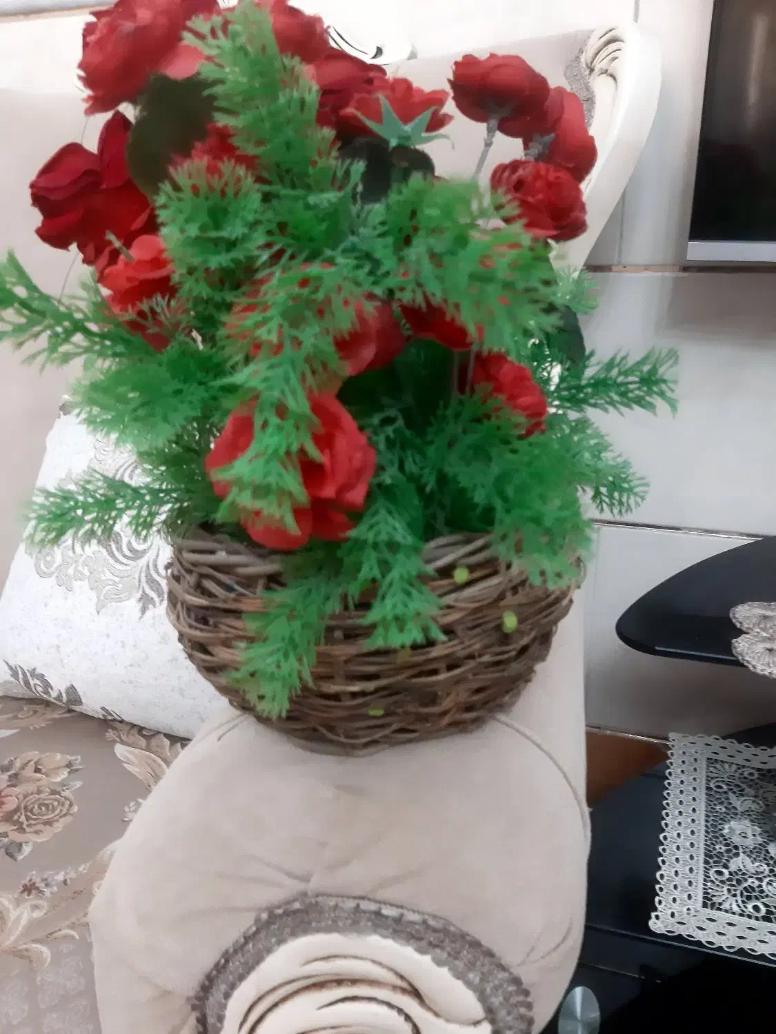 گل مصنوعی با سبد|گل مصنوعی|سمنان, |دیوار