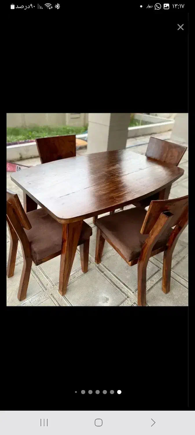 میز ناهارخوری نرات ۴نفره|میز و صندلی غذاخوری|چالوس, |دیوار