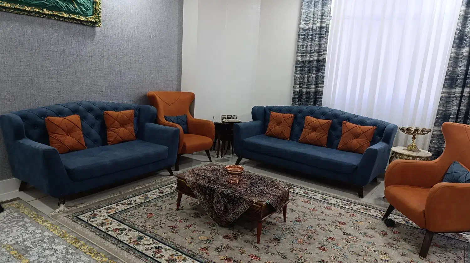 مبلمان ۷نفره|مبلمان خانگی و میز عسلی|شاهین‌شهر, شهرک گلدیس|دیوار