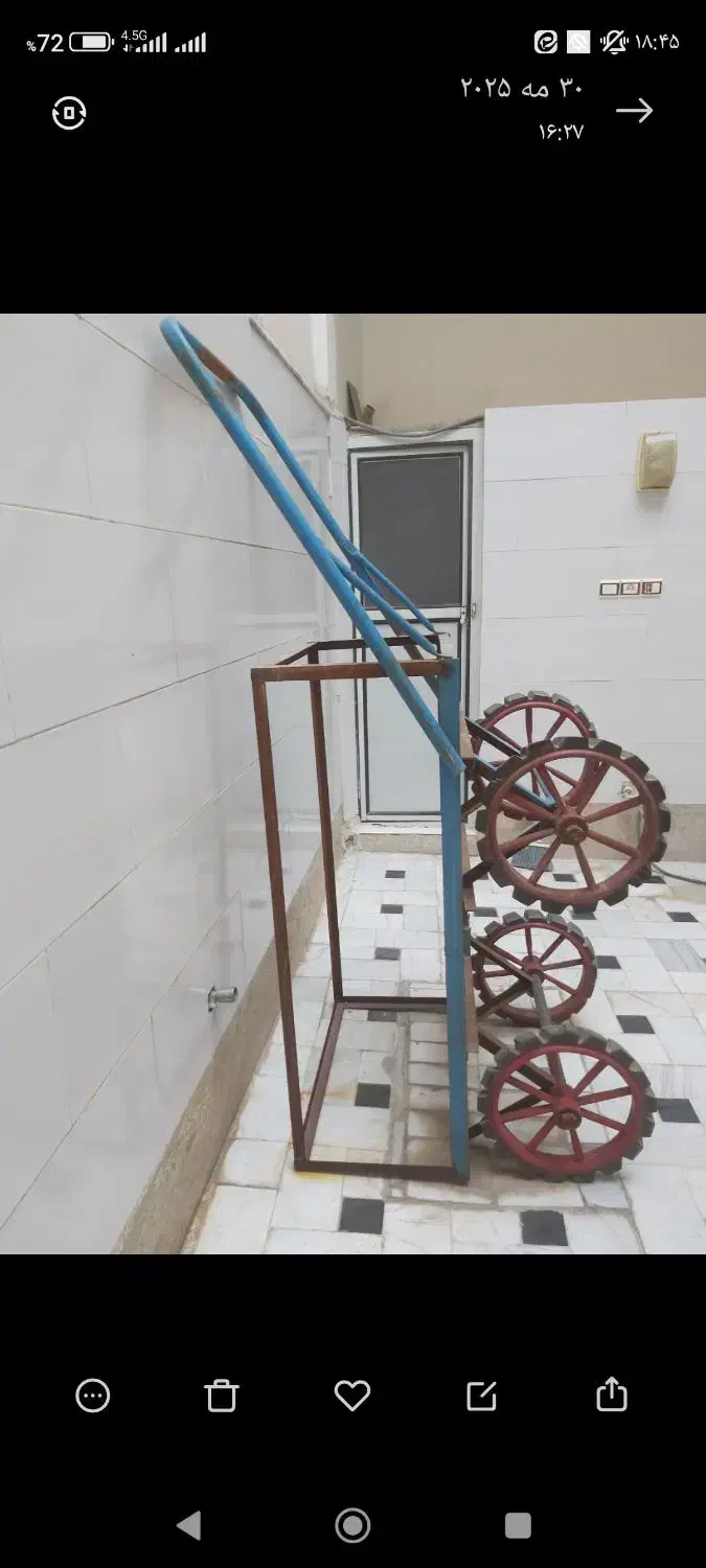 گاری چوبی بفروش میرسد|صنایع دستی و سایر لوازم تزئینی|قم, نیروگاه|دیوار