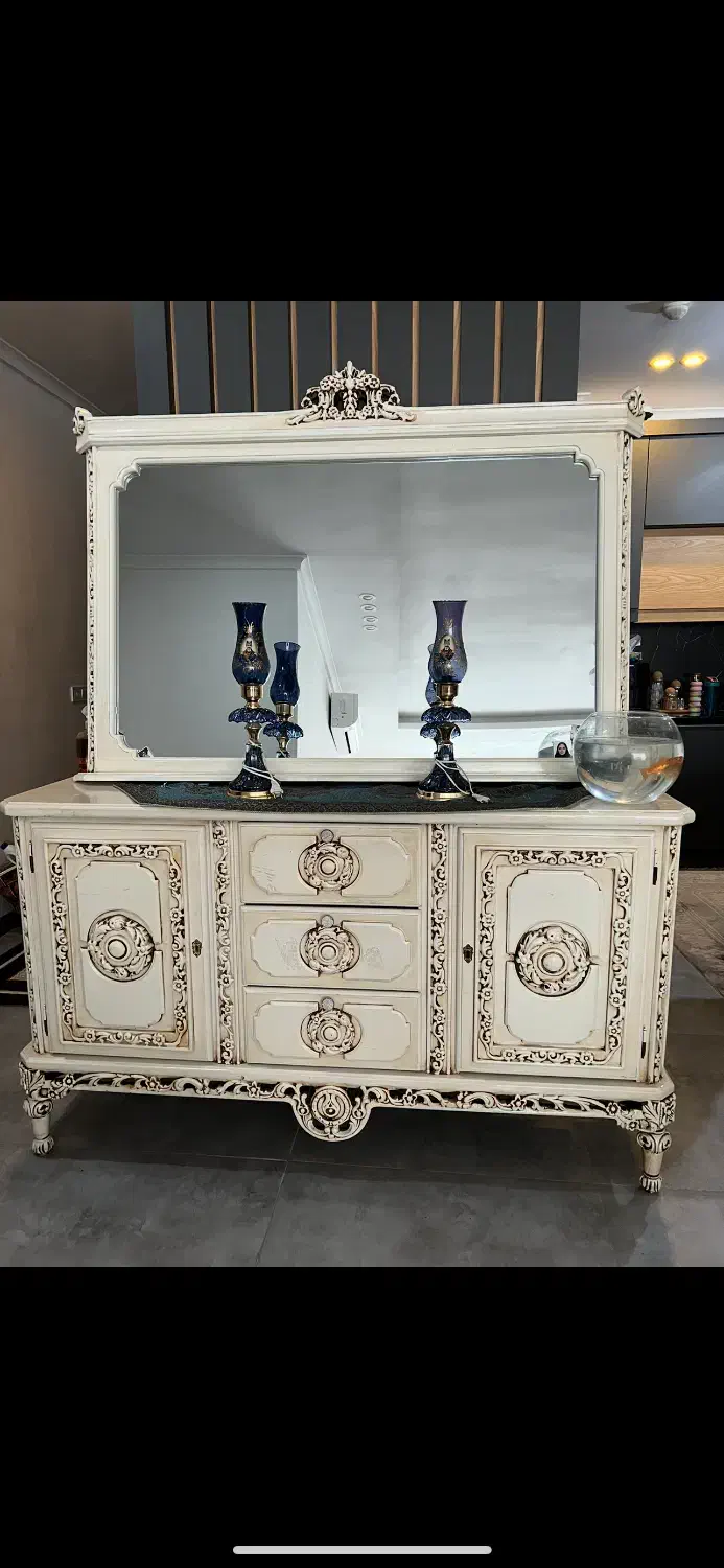 آینه کنسول با میز تی وی ست|میز تلویزیون|ماکو, |دیوار