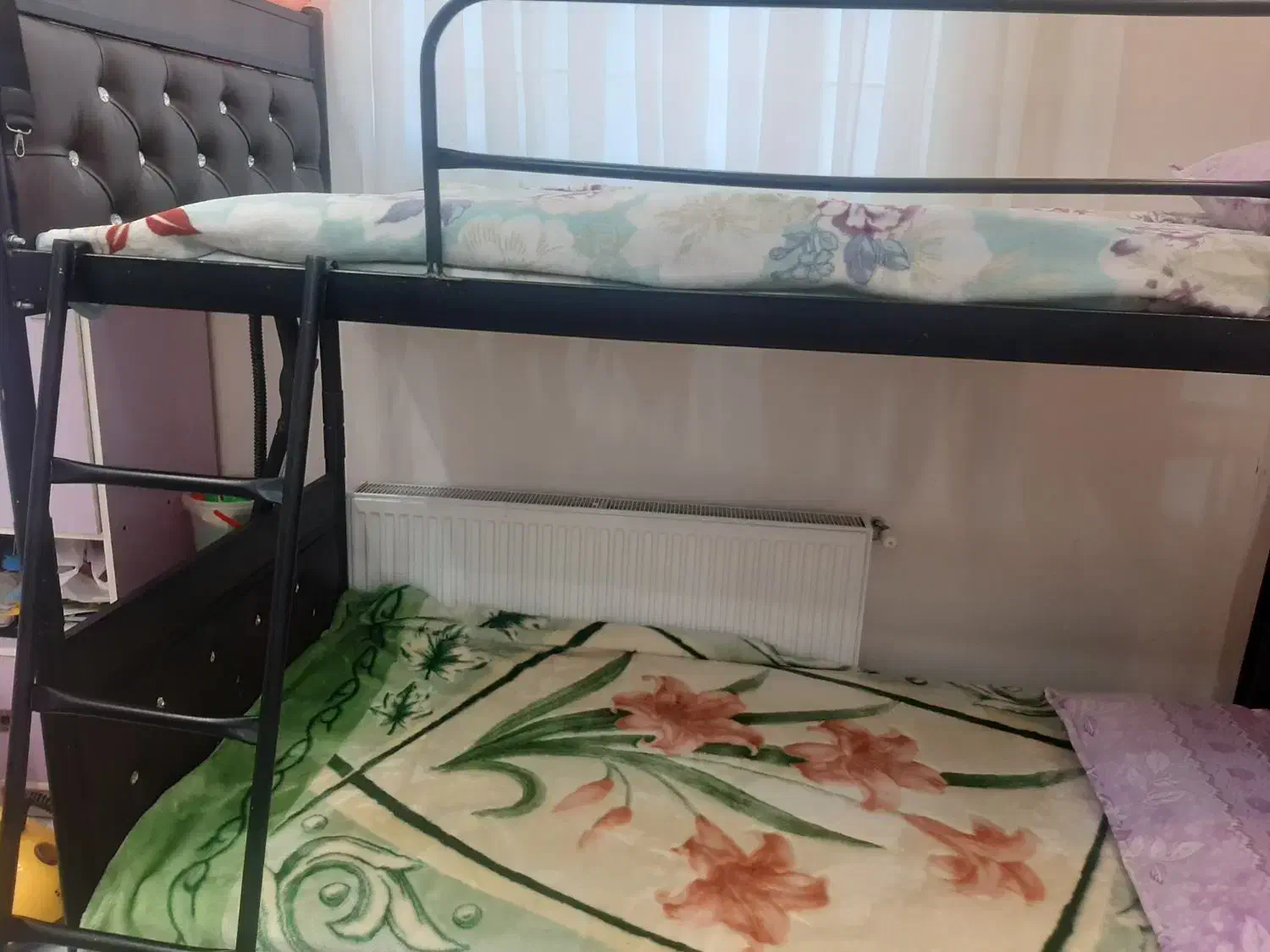 تخت دوطبقه فلزی|تخت و سرویس خواب|تربت‌حیدریه, کاشانی|دیوار