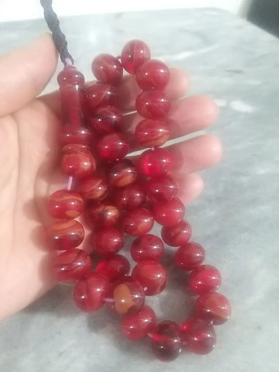 تسبیح کهربا استاد نظیر|کلکسیون اشیاء عتیقه|روانسر, |دیوار