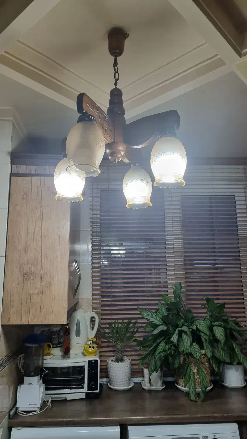 لوستر چوبی  ولوستر شیشه ای|لوستر و چراغ آویز|تهران, تسلیحات|دیوار