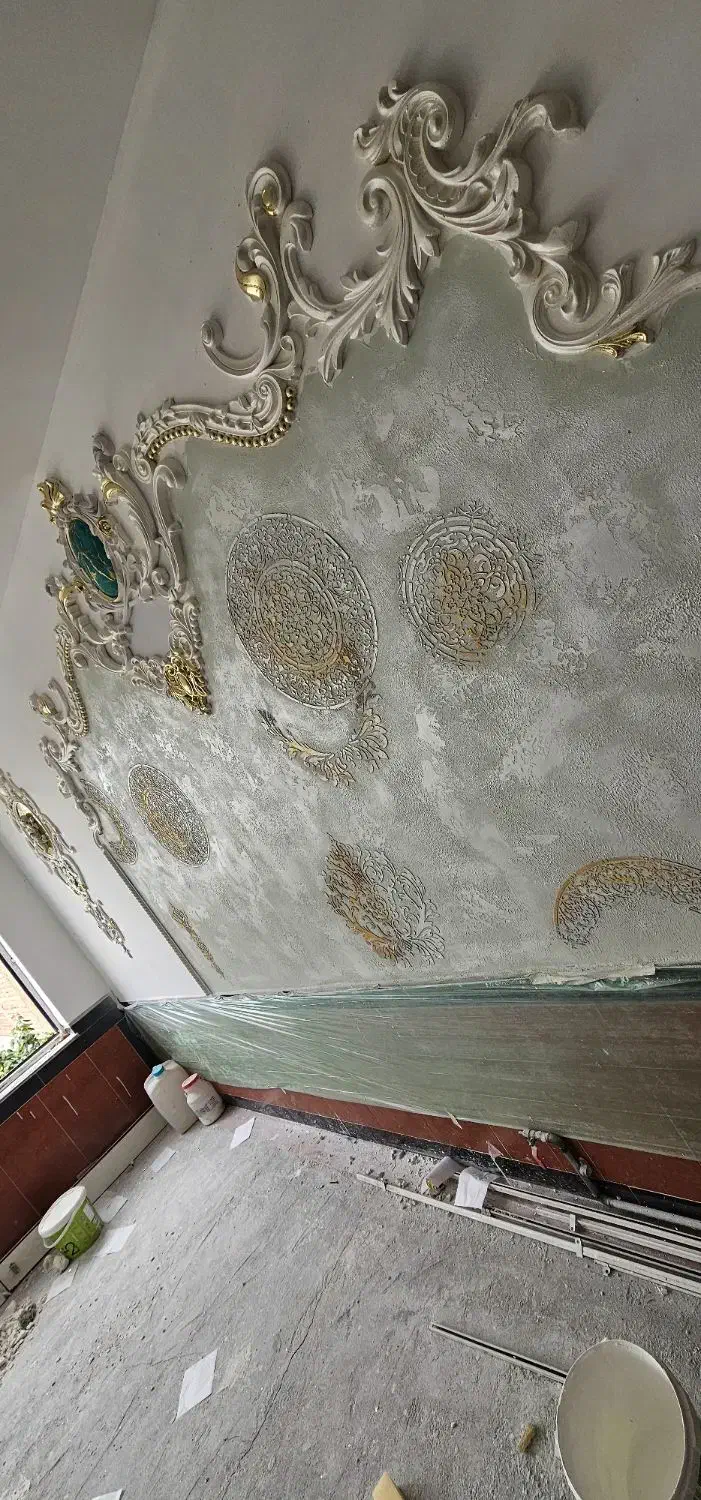 گچبری،رنگ پتینه کاری رنگ کناف|خدمات پیشه و مهارت|اردبیل, |دیوار