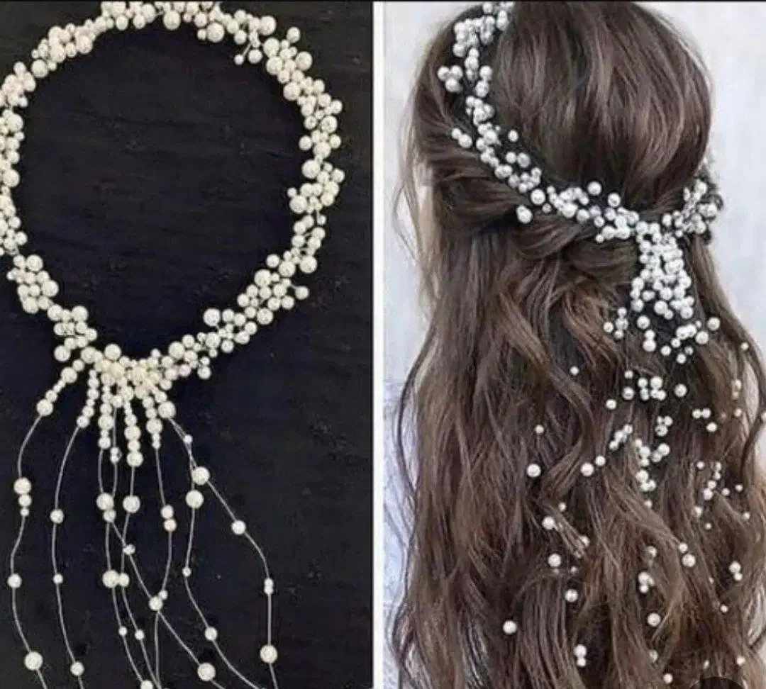 قشنگترین تل مرواریدی و نگین|زیورآلات و اکسسوری|شوط, |دیوار