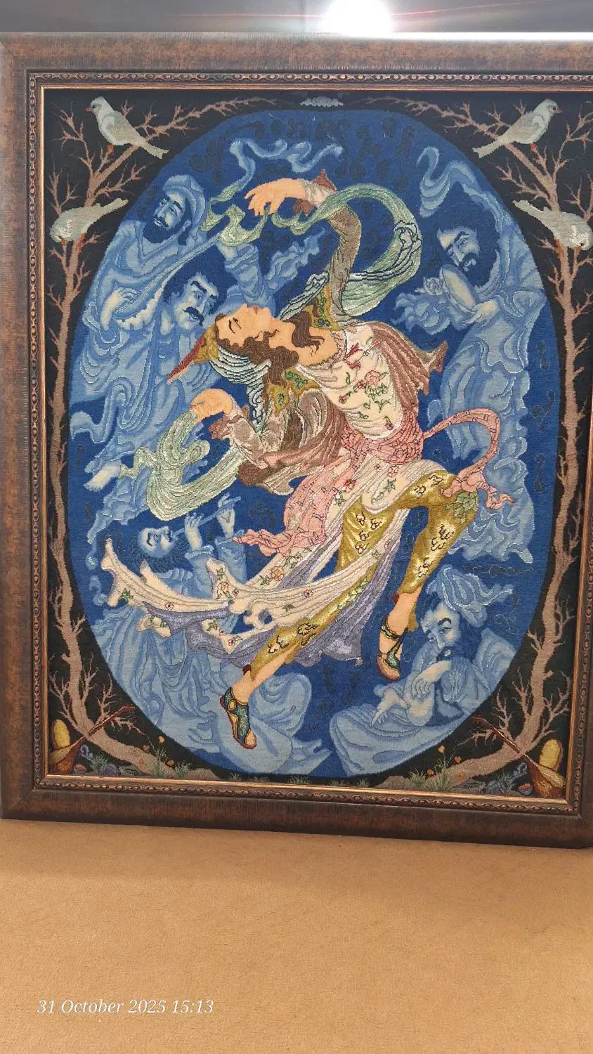 تابلو فرش نخ ابریشم طرح نقاشی استاد فرشچیان|تابلو فرش|مشهد, ملک‌آباد|دیوار