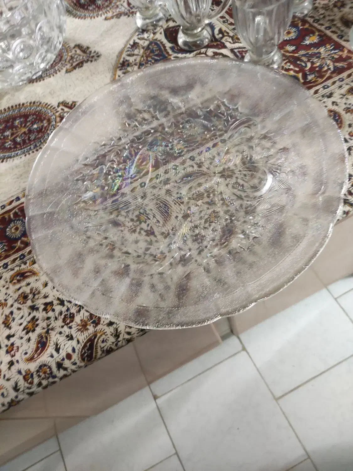 یک دیس کریستال|ظروف سرو و پذیرایی|شاهینشهر, فدک|دیوار