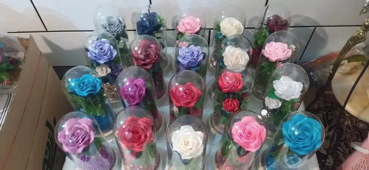 گوی شیشه ای|گل مصنوعی|ساوه, |دیوار