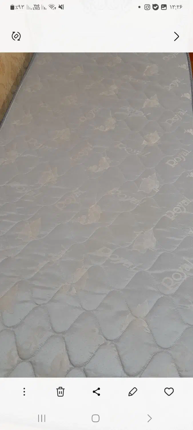 تخت یک نفره همراه تشک|تخت و سرویس خواب|لنگرود, |دیوار