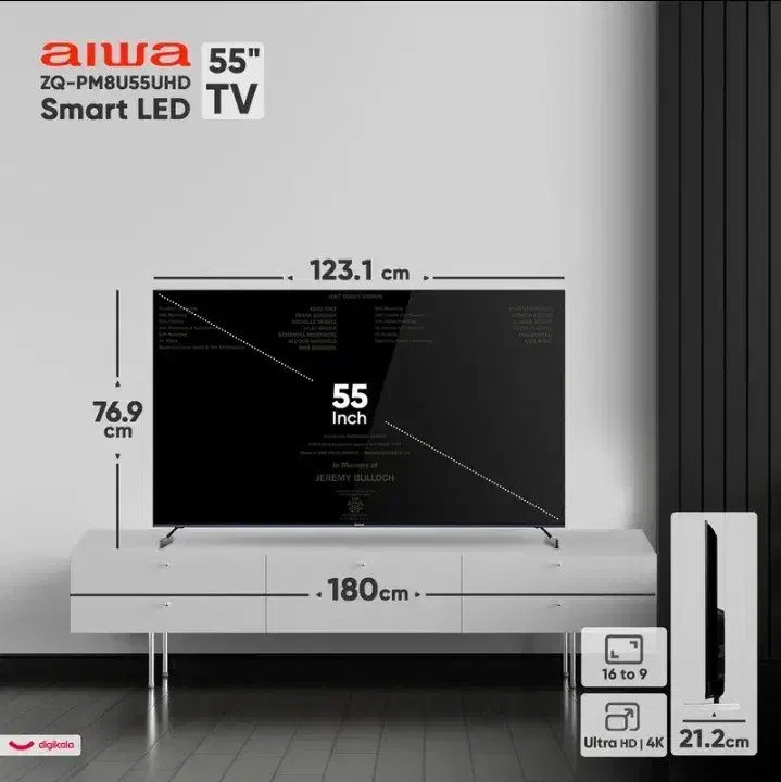 تلویزیون هوشمند Aiwa M8، سایز ۵۵ اینچ|تلویزیون و پروژکتور|قرچک, زیبا شهر|دیوار