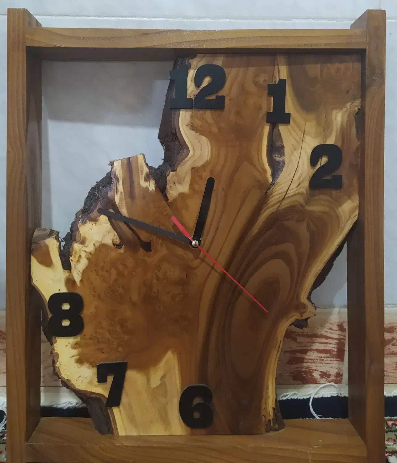 ساعت دیواری نو چوبی|ساعت دیواری و تزئینی|گل تپه, |دیوار