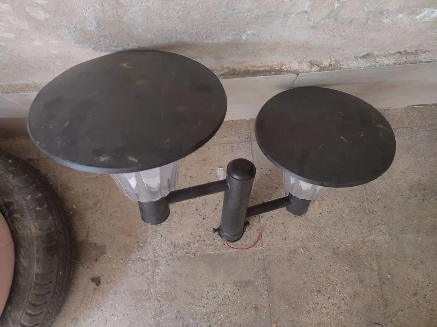 چراغ دوقولوی پارکی و ویلایی با پایه ی دو متری|لوستر و چراغ آویز|صدرا-فارس, فاز ۱|دیوار