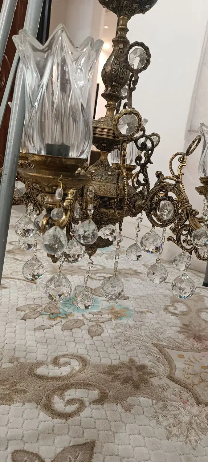 لوستر برنجی|لوستر و چراغ آویز|رشت, یخسازی|دیوار