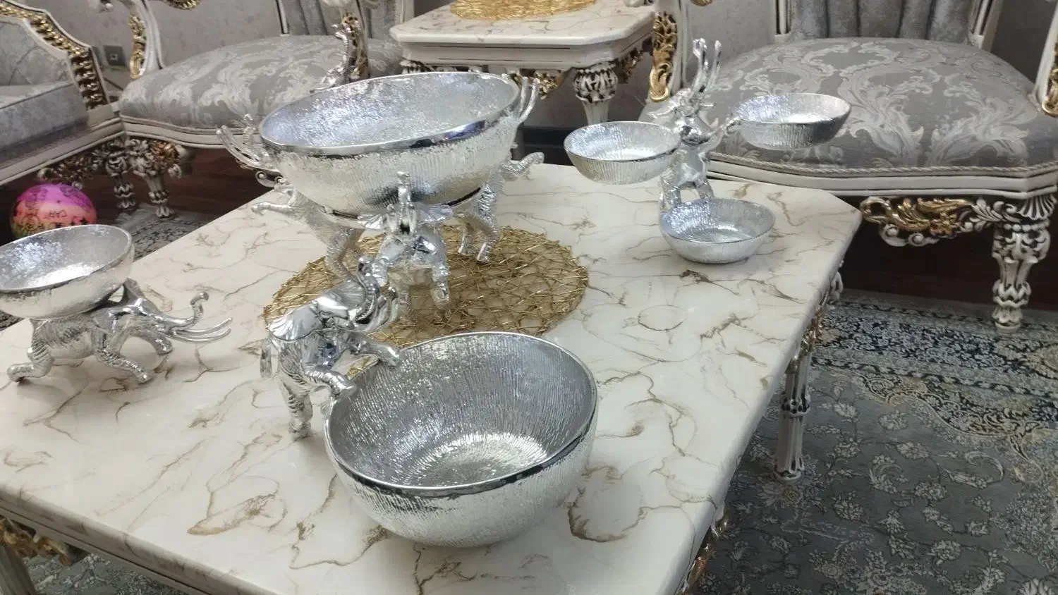 سرویس فلزی  فیل|ظروف سرو و پذیرایی|فولادشهر, B6|دیوار