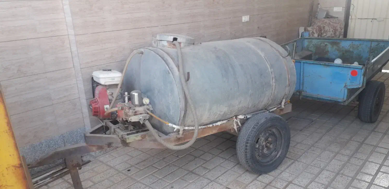 تریلی تانکرسمپاش ۱۲۰۰لیتری وتریلی پشت ماشینی|ماشین‌آلات صنعتی|کرمان, |دیوار