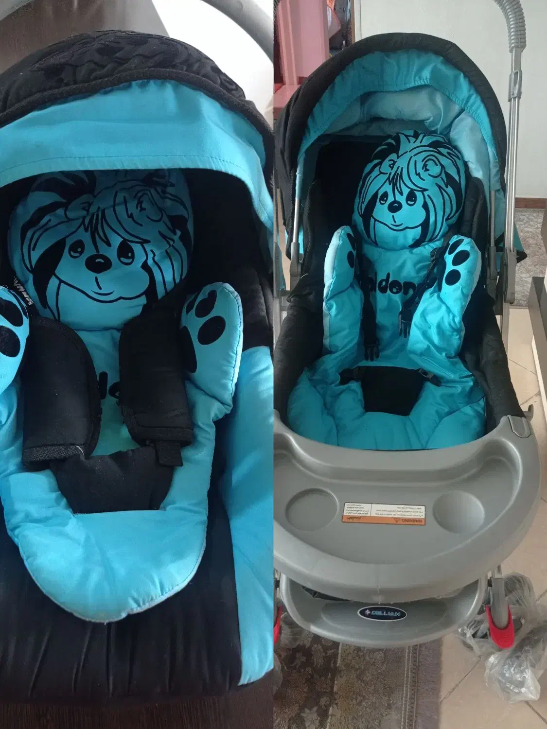 (ست گالسکه وکریر)به همراه هدیه|کالسکه و لوازم جانبی|شاهین‌شهر, مسکن مهر|دیوار