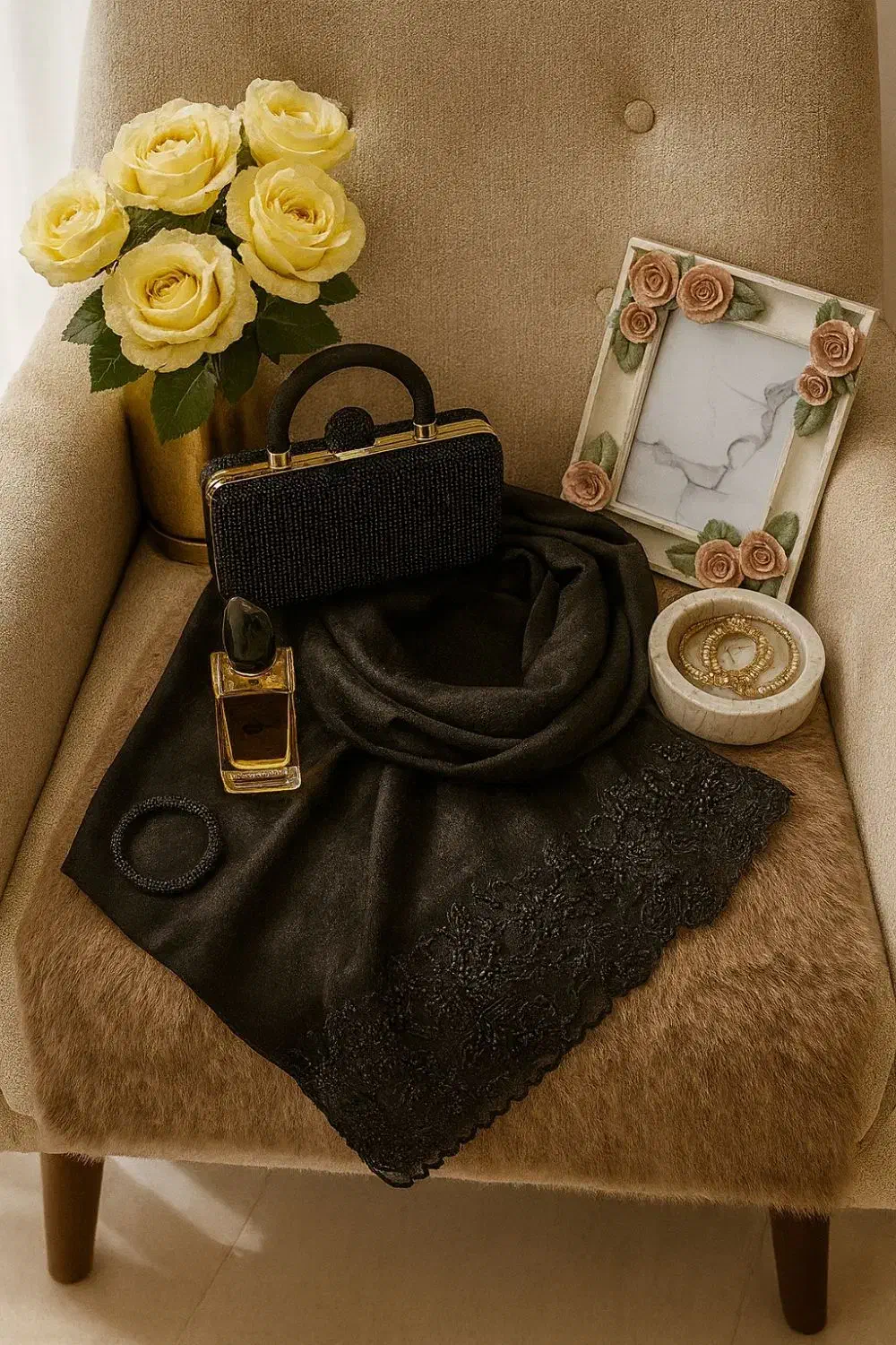 روسری جواهر دوزی شیک و فاخر|لباس|قم, سالاریه|دیوار