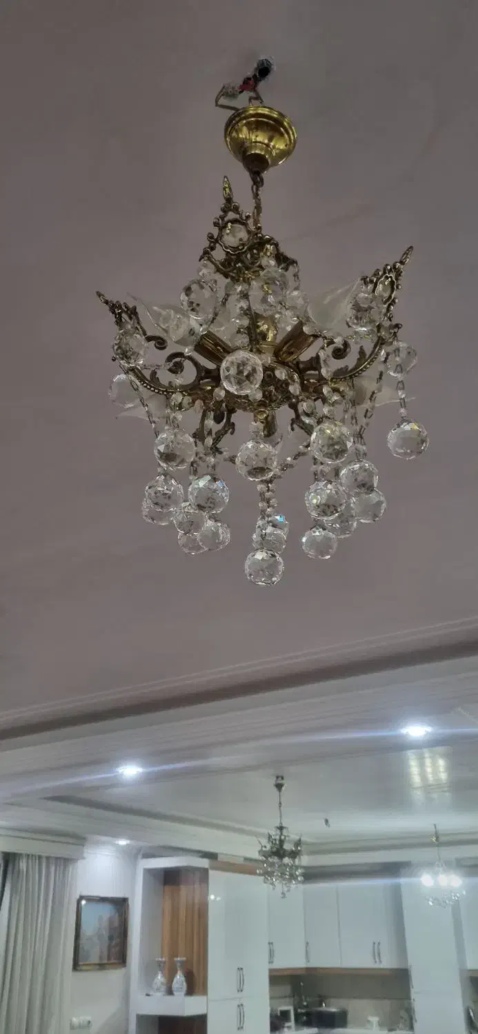 ۳ عددلوستر برنز ۵شاخه|لوستر و چراغ آویز|خرمآباد, |دیوار