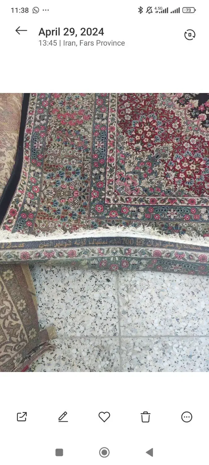 فرش 700 شانه شونهر آلمان 12 متری طرح دست بافت|فرش|شیراز, جمهوری|دیوار