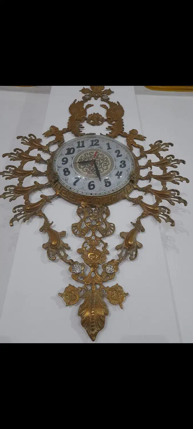 ساعت برنجی در حد نو|ساعت دیواری و تزئینی|مراغه, |دیوار