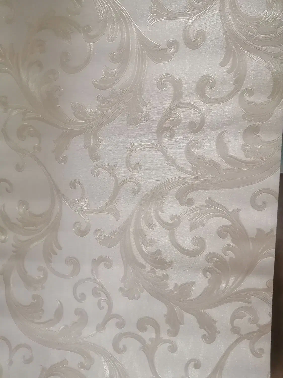 11رول کاغذ دیواری pvc کرم وطلایی|مصالح و تجهیزات ساختمان|لالجین, |دیوار