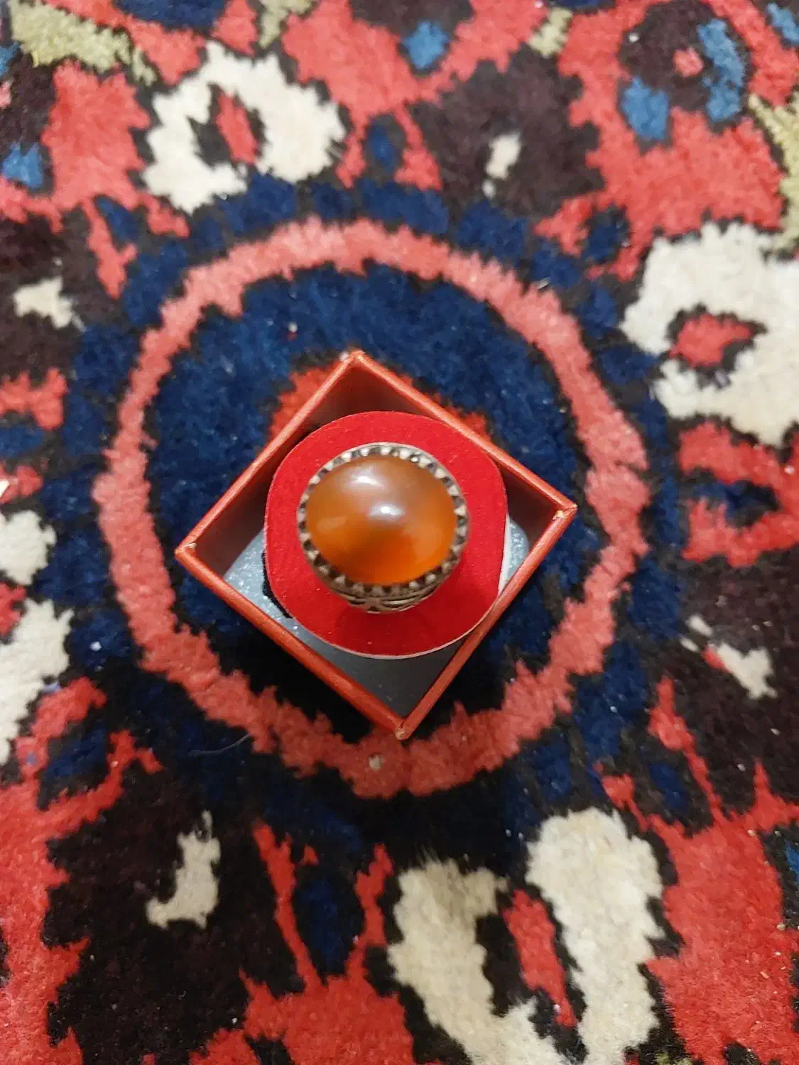 انگشتر نقره با نگین عقیق|جواهرات|فلاورجان, |دیوار