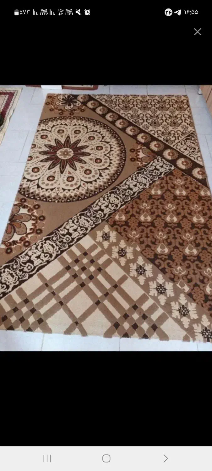 گلیم فرش تقریبا 4متری سالم و شیک|فرش|رشت, کوی مهر|دیوار