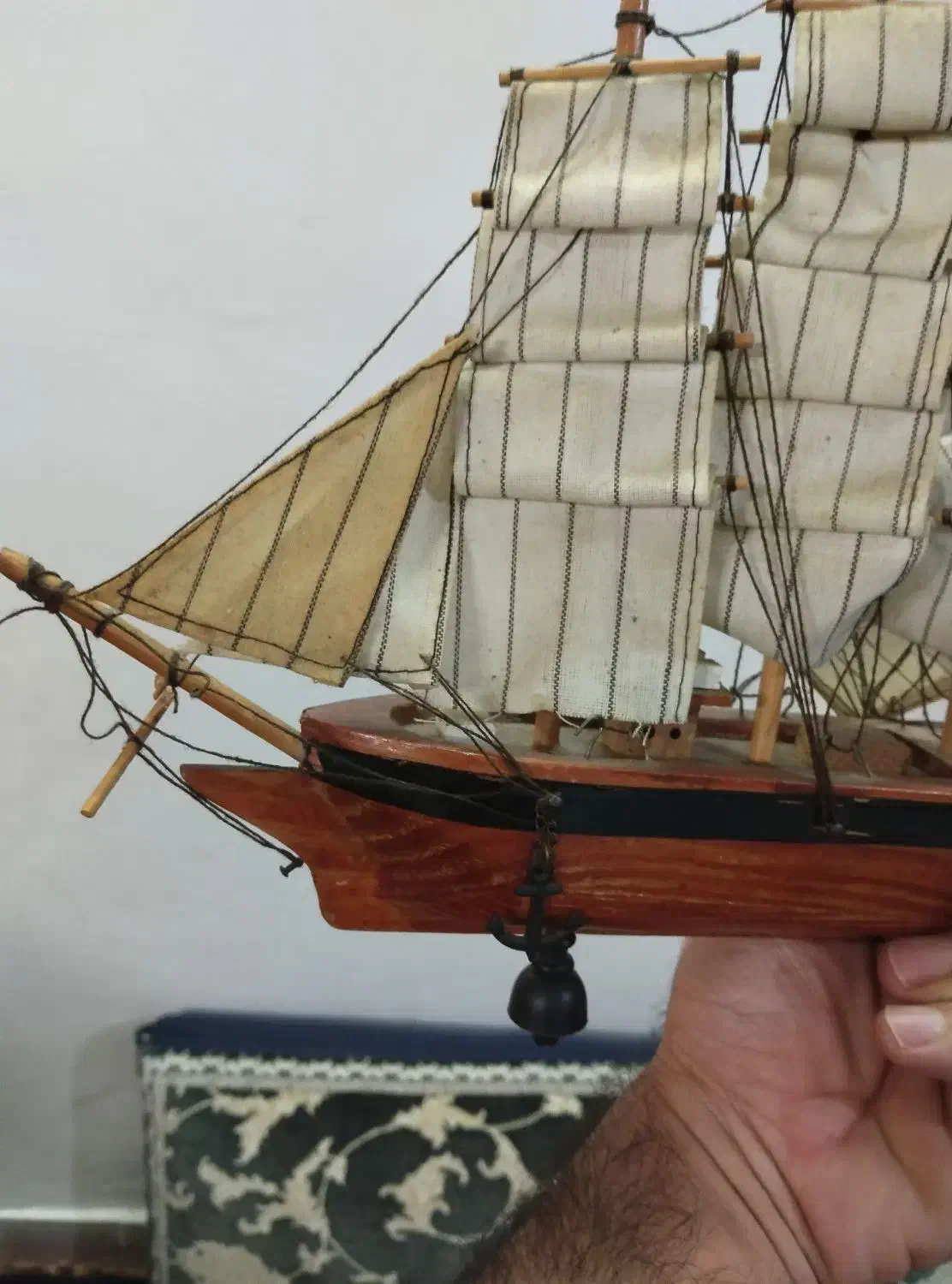 کشتی خشکل بادبانی با چوب مرغوب|مجسمه، تندیس، ماکت|مشهد, پورسینا|دیوار